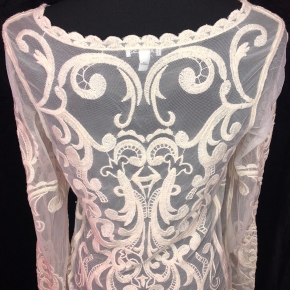 see through lace top - Picture 2 of 2